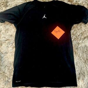 Jordan Nike Jumpman Fitted Workout short sleeve shirt Black
